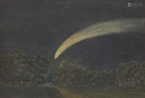 George Buchanan Wollaston, British 1814-1899- Donati's Comet, the Great Comet as seen on Chislehurst