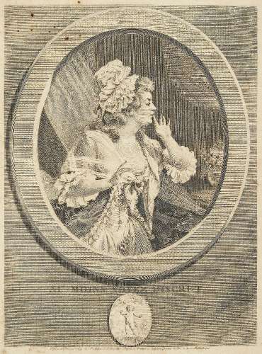 Augustin de Saint-Aubin, French 1736-1807- Au moins soyez discret & Comptez sur mes sermens;