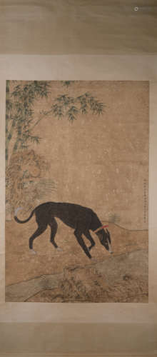 A Lang shining's dog painting