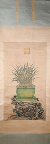 A Empress Dowager Cixi's flower painting