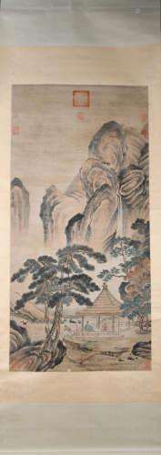 A Yan wengui's landscape painting