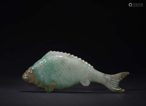 A jadite fish ornament
