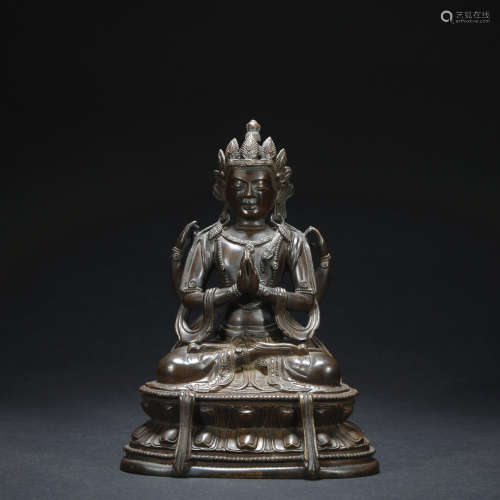 A bronze statue of Avalokiteshvara