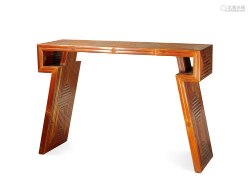 清代 竹製琴桌