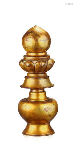 明代 銅鎏金貢瓶