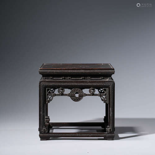 A CHINESES ZITAN INCENSE STAND