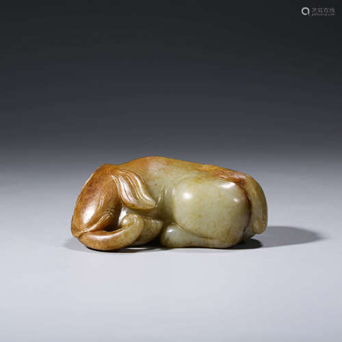 A CHINESE JADE ELEPHANT