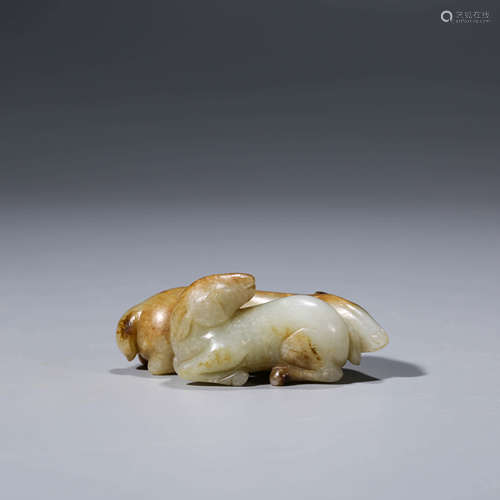 A CHINESE JADE RAM