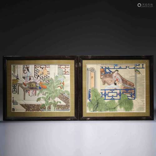 A PAIR OF CHINESE PAINTINGS