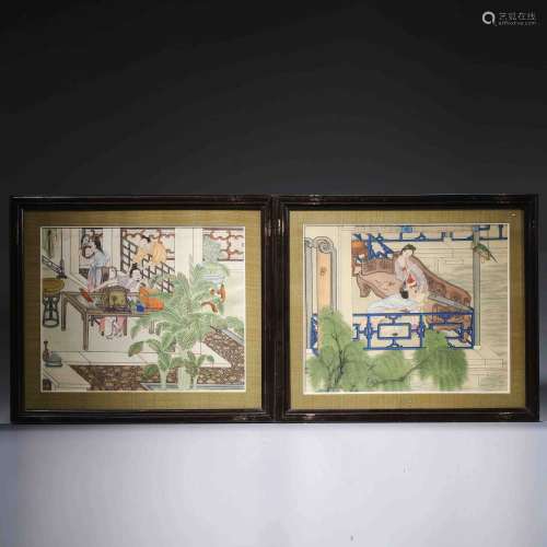 A PAIR OF CHINESE PAINTINGS