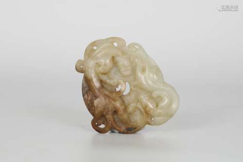 17TH Chinese Dragon Jade Bi