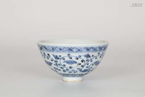 16TH blue and white glaze cup