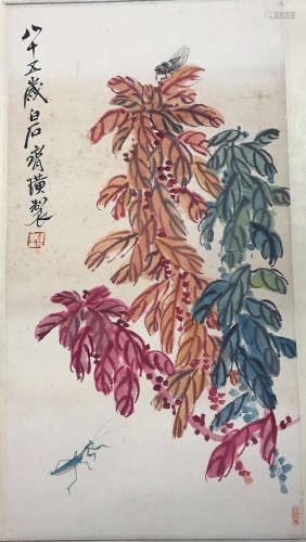 Qi Baishi, flower grass insect