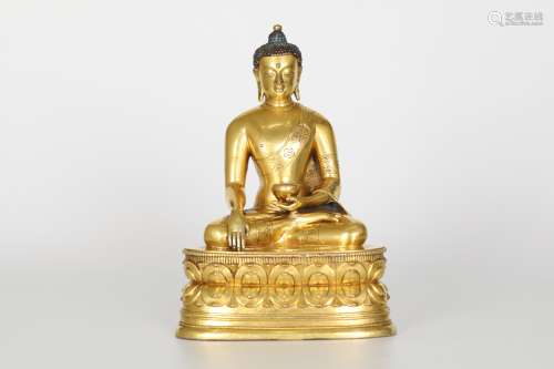 18TH Gilt bronze Buddha Shakyamuni
