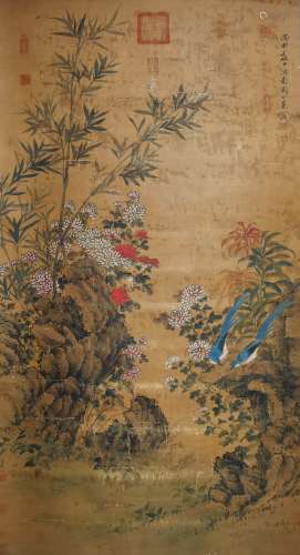 Zhou Zhimian, Flower and Bird Picture