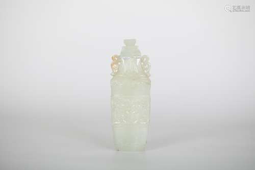 19TH Hetian Jade Vase