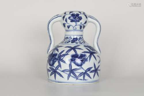 Ming, blue and white glaze vase