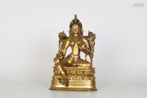 16th century, gilt bronze Mongolian Buddha