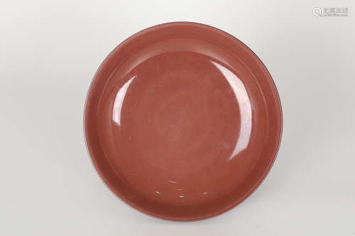 18TH Red Glazed Plate