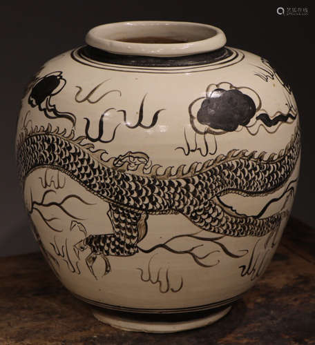 CIZHOU WARE DRAGON PATTERN JAR