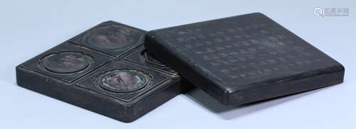 SET OF DUAN STONE POETRY PATTERN INK SLABS