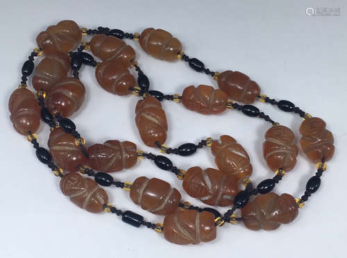 AGATE 20 BEADS STIRING BRACELET