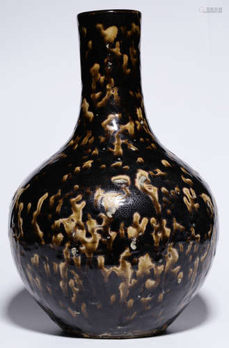 JIZHOU WARE TORTOISESHELL GLAZE TIANQIU VASE