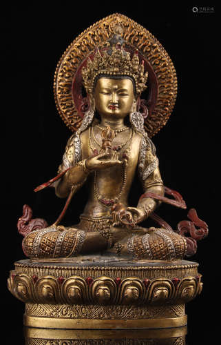 COPPER VAJRASATVA BUDDHA STATUE