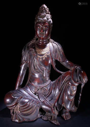 COPPER GUANYIN BUDDHA STATUE