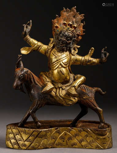 GILT BRONZE BUDDHA STATUE