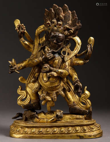 GILT BRONZE BUDDHA STATUE