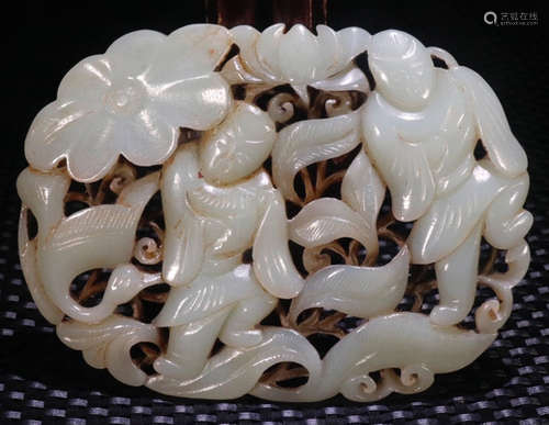 HETIAN JADE CHILD PATTERN TABLET