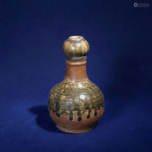 汉 越窑原始青瓷瓶