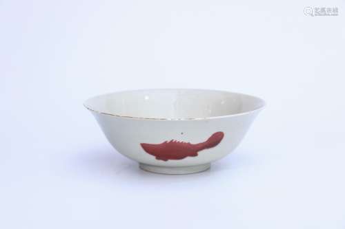 CHINESE IRON RED PORCELAIN BOWL