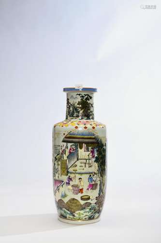 CHINESE FAMILLE ROSE PORCELAIN VASE