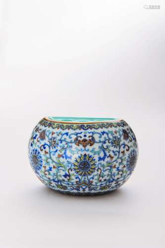 CHINESE DOUCAI PORCELAIN WALL VASE