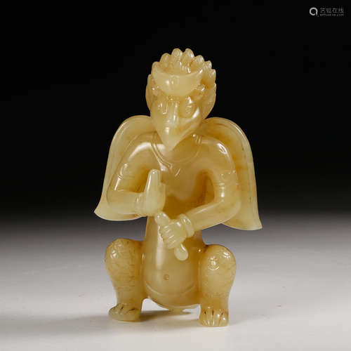 CHINESE ARCHAISTIC JADE GARUDA