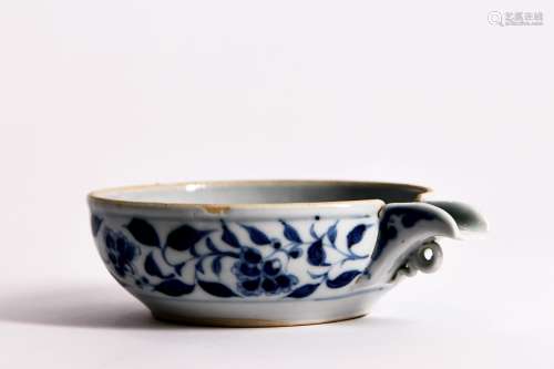 CHINESE BLUE WHITE PHOENIX WATER COUPE