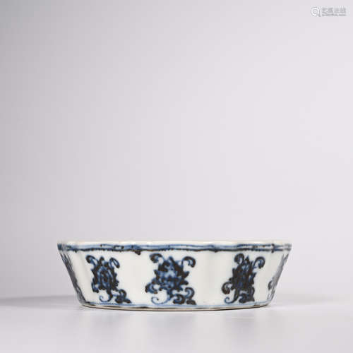 CHINESE BLUE WHITE PORCELAIN BRUSH WASHER