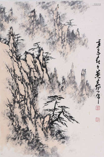 CHINESE LANDSCAPE SCROLL PAINTING