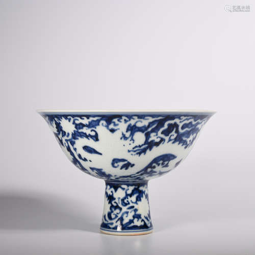 CHINESE BLUE WHITE PORCELAIN BOWL, MARKED