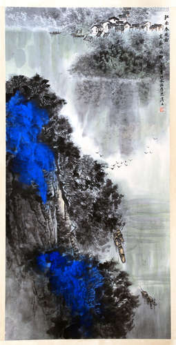 CHINESE LANDSCAPE SCROLL PAINTING