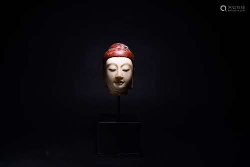 CHINESE POLYCHROME HEAD