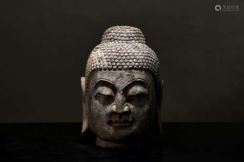 CHINESE STONE CARVED BUDDHA’S HEAD