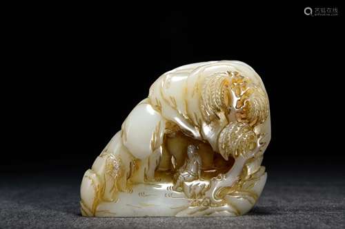 CHINESE WHITE JADE LANDSCAPE BOULDER