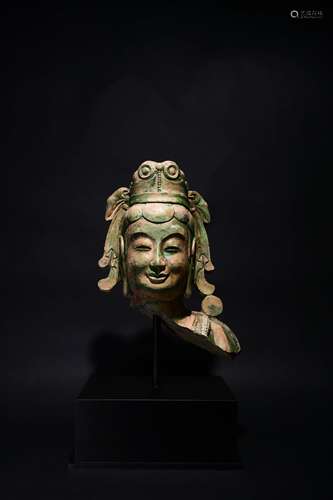 CHINESE POLYCHROME HEAD