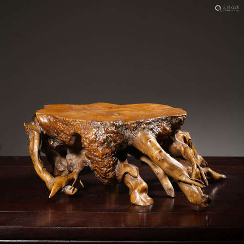 Chinese Huangyang Wood Tree Root Stand