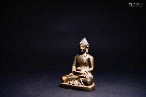 CHINESE BRONZE SEATED MEDICINE BUDDHA