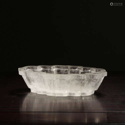 Chinese Crystal Carved Brush Washer