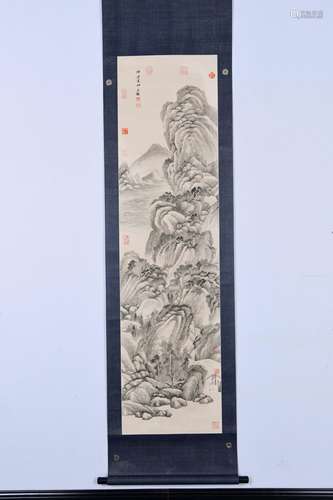 CHINESE LANDSCAPE SCROLL PAINTING